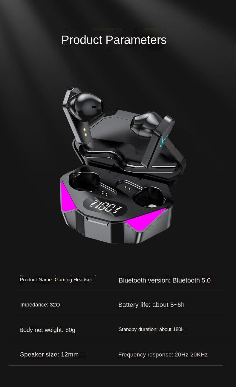 Наушники bluetooth TWS X15 Gaming с зарядным кейсом и сенсорным управлением - фото 5