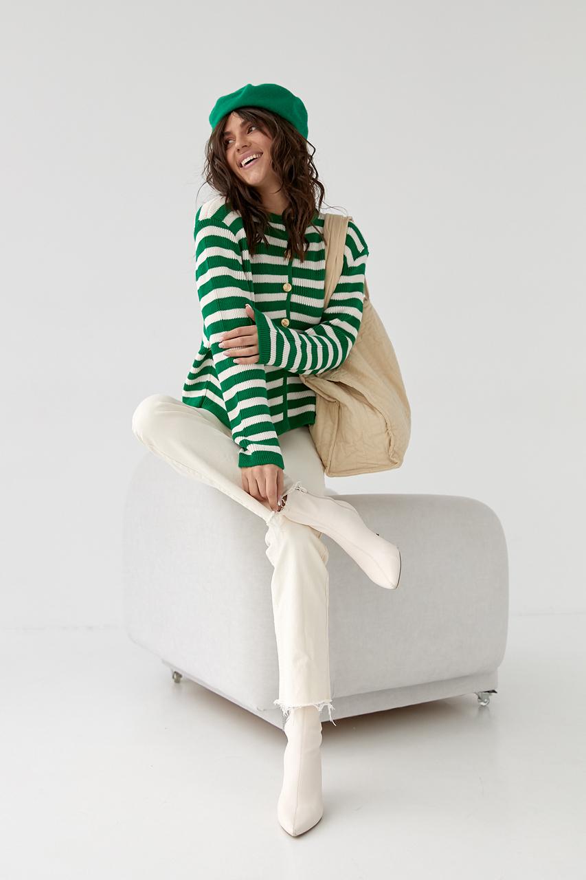 Кардиган S Зеленый (9528339) - фото 5 Кардиган S Зеленый (9528339) - фото 5