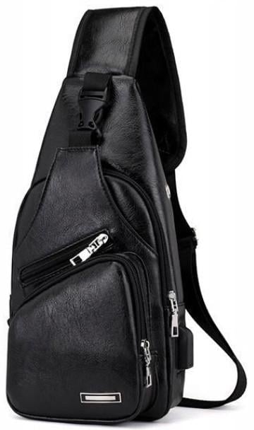 Сумка слинг мужская нагрудная из экокожи Fashion Instinct GP9729 Черный