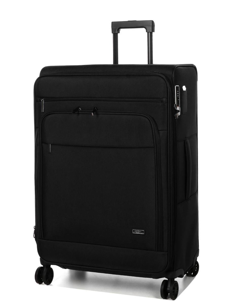 Чемодан большой Airtex ткани L 76х52х31 +5 см 116 л 4 кг Черный (829)