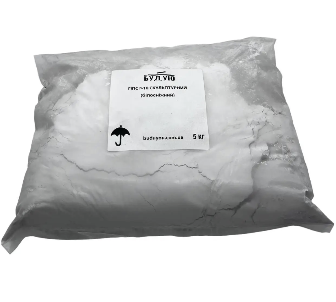 Гіпс скульптурний модифікований Г-10 пакет 5 кг Білосніжний (29600489) - фото 2 Гіпс скульптурний модифікований Г-10 пакет 5 кг Білосніжний (29600489) - фото 2