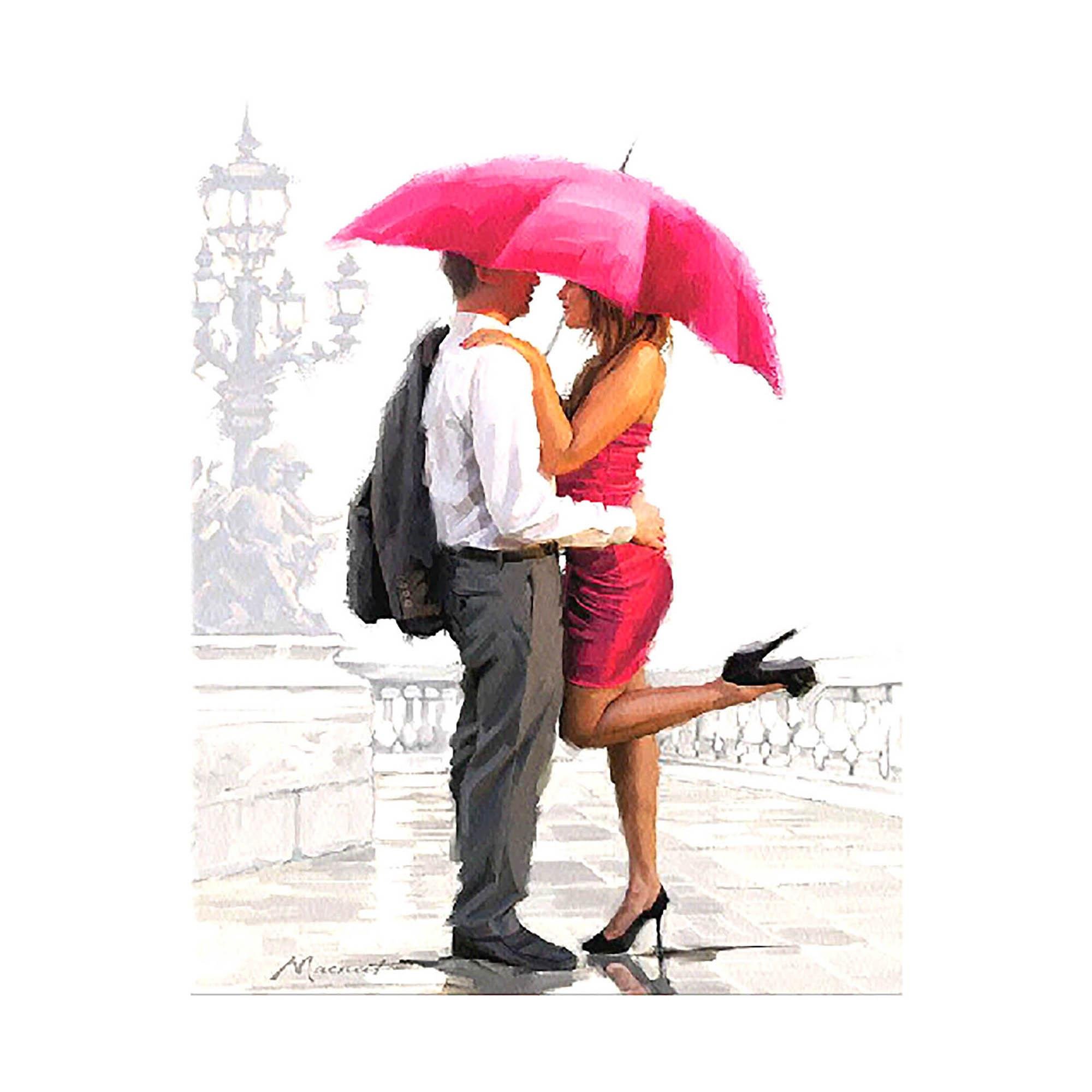 Алмазна мозаїка Strateg Побачення під парасолькою 40х50 см (Str-FA40134)