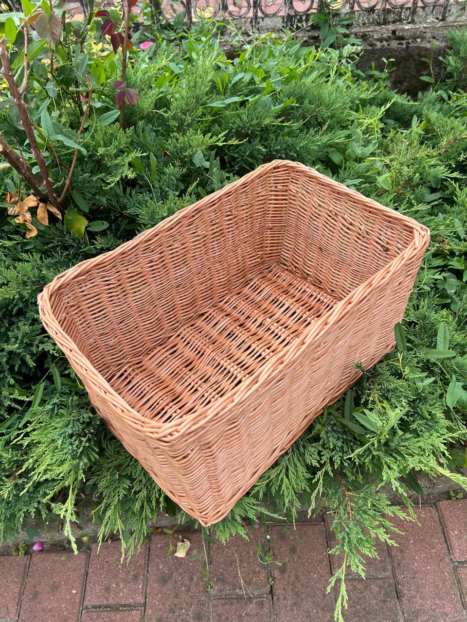 Корзина из лозы плетеная Сімейний Затишок без крышки - фото 7 Корзина из лозы плетеная Сімейний Затишок без крышки - фото 7