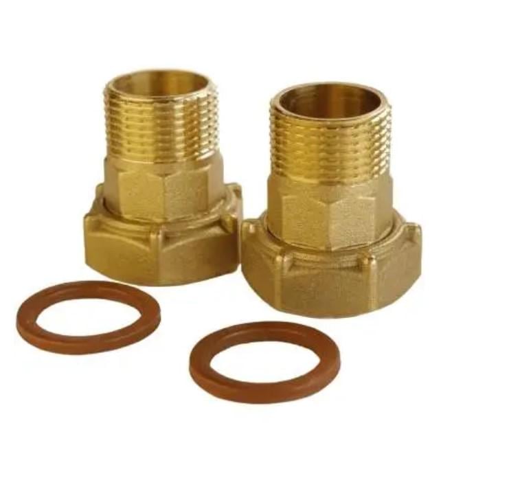 Комплект штуцеров VA для счетчика латунный штампованный с прокладкой 1 1/4"х1" ВЗ (Б2745КбА)