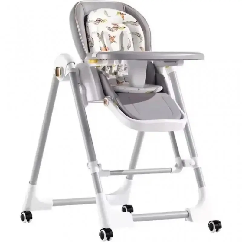 Стульчик-шезлонг детский BabyChair Z901 2в1 для кормления с регулируемой спинкой и столиком
