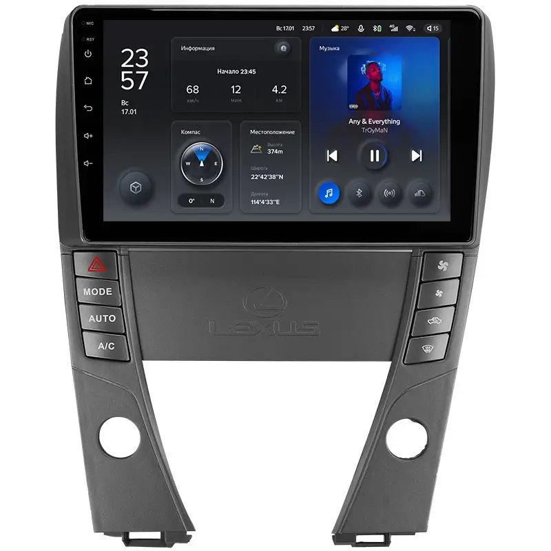 Автомагнитола штатная Teyes X1 для Lexus ES350 5 V XV40 2006-2012 Android X1 2/32G/4G Wi-Fi вариант C