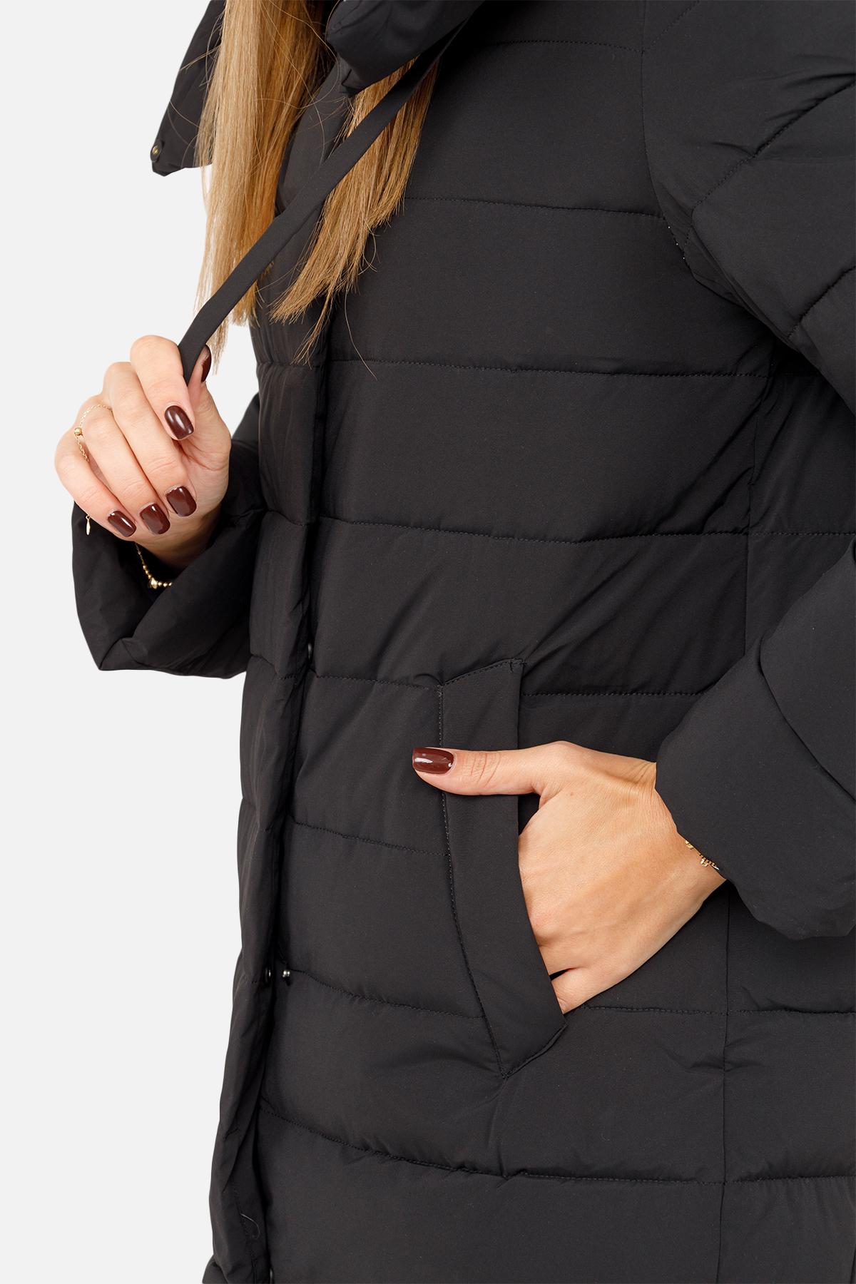 Куртка женская ЦБ-00256270 р. 40 Черный (28421966) - фото 4 Куртка женская ЦБ-00256270 р. 40 Черный (28421966) - фото 4