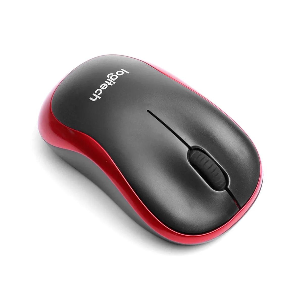 Мышь беспроводная Logitech M185 Wireless Office Mouse 2,4Ghz USB приемник 1000DPI оптическая бесшумная Red (180894) - фото 3 Мышь беспроводная Logitech M185 Wireless Office Mouse 2,4Ghz USB приемник 1000DPI оптическая бесшумная Red (180894) - фото 3