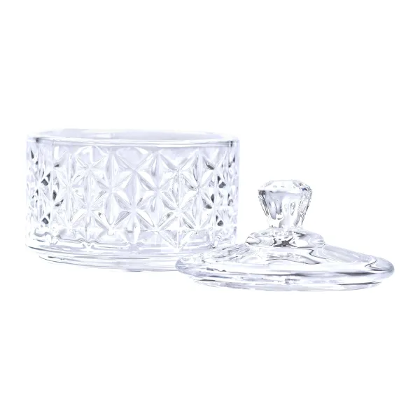 Конфетница с крышкой High Quality из хрустального стекла Ice flowers (HP-YH-30) - фото 4 Конфетница с крышкой High Quality из хрустального стекла Ice flowers (HP-YH-30) - фото 4