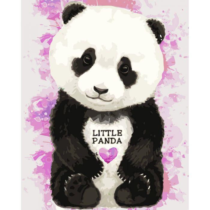 Картина по номерам Идейка "Маленькая пандочка" 30х40 см (KHO4023)