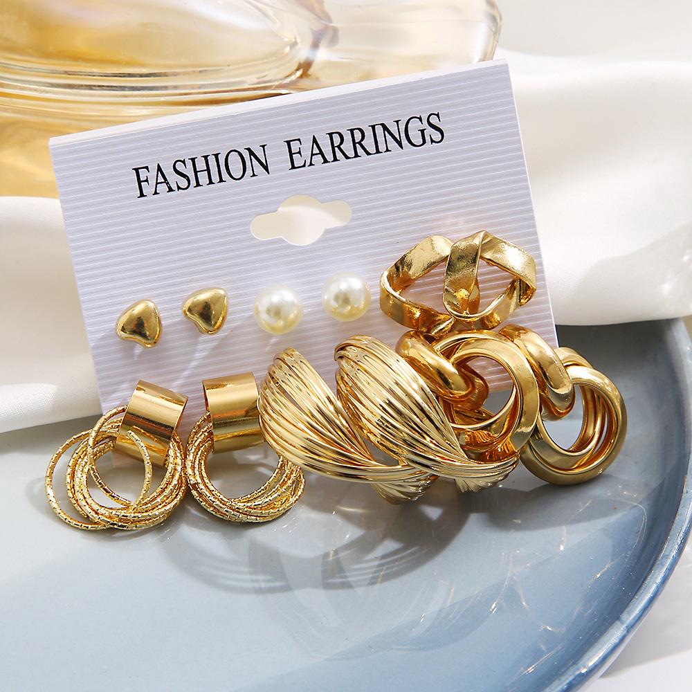 Сережки жіночі 14903 3 шт. Золотистий (4997059) - фото 2 Сережки жіночі 14903 3 шт. Золотистий (4997059) - фото 2