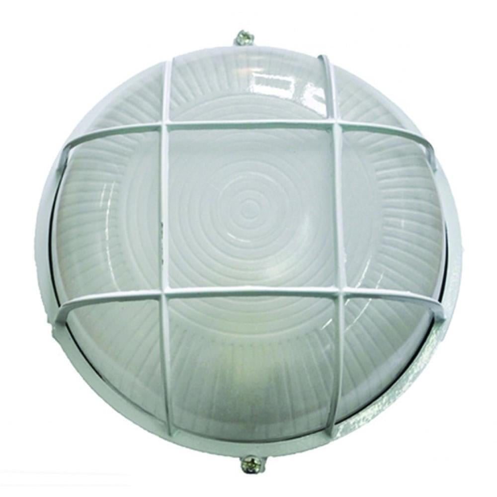 Потолочный светильник Ecostrum стекло-металл Е27 60/75W 175х90 мм IP54 Белый (МС-1051)