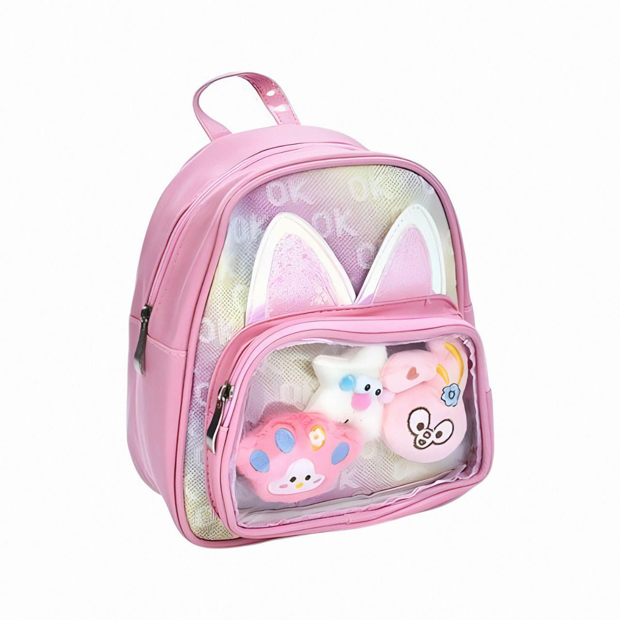 Рюкзак 9928 3–8 лет блестящие декоративные ушки 24x20x10 см Розовый Рюкзак 9928 3–8 лет блестящие декоративные ушки 24x20x10 см Розовый