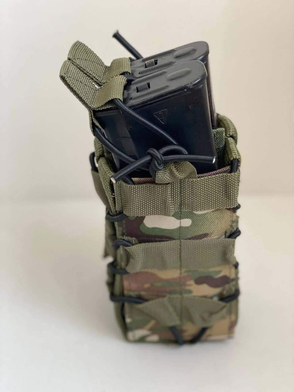 Подсумок двойной открытый для магазинов АК MOLLE Мультикам (2716550730)