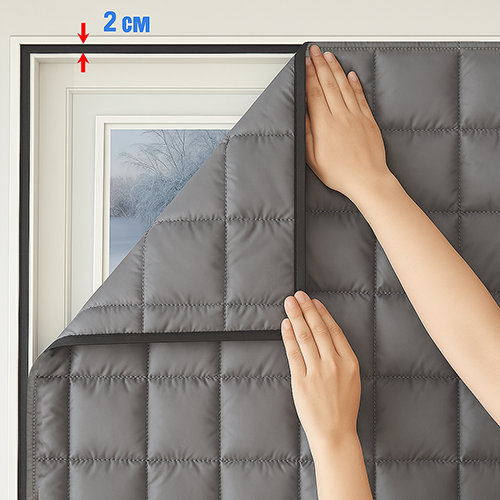 Штора від холоду на магнітах P 100x230 см Графіт (117652503) - фото 6