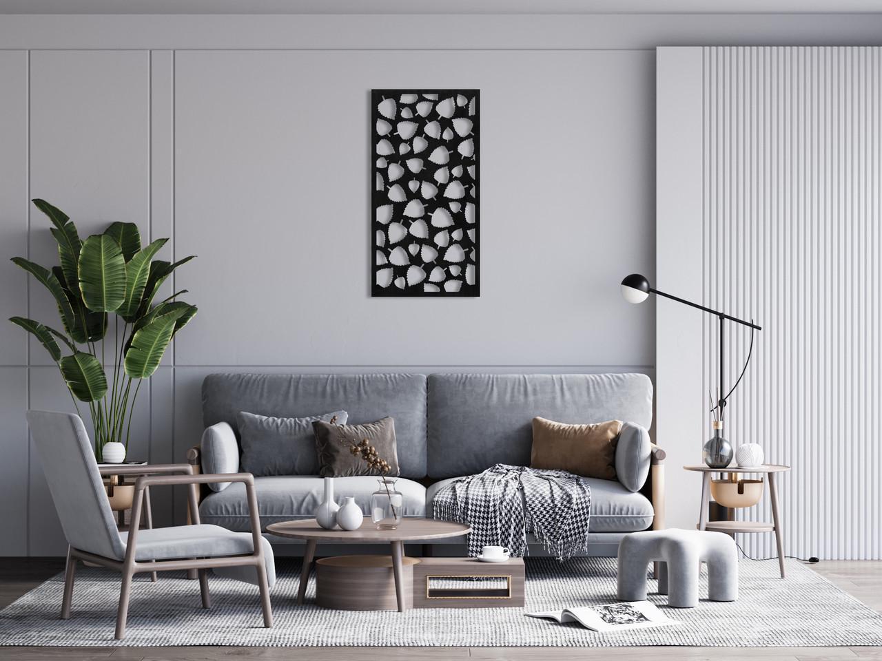 Декоративное панно на стену Upwood Decor Carpet of Leaves 16 90х47,1 см Black (1576773163)