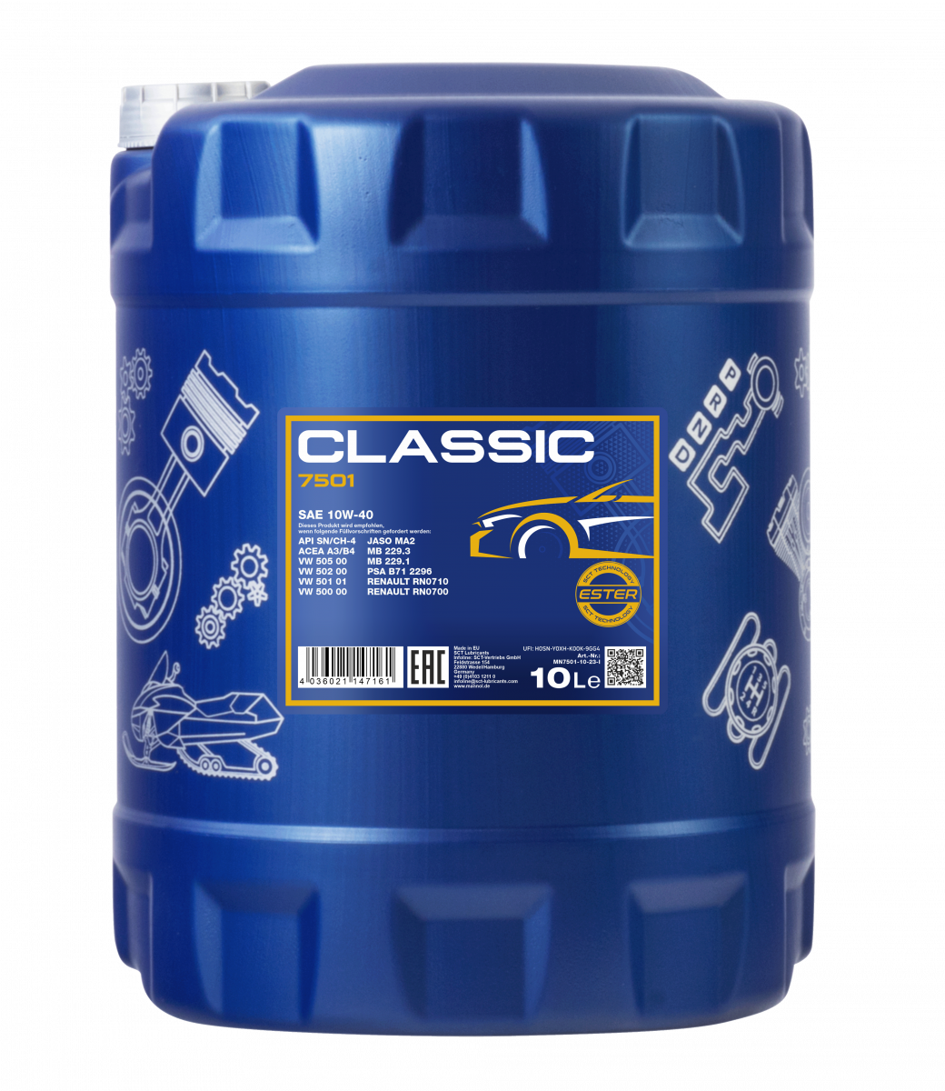 Моторное масло Mannol 7501 CLASSIC 10W-40 10 л (MN7501-10)