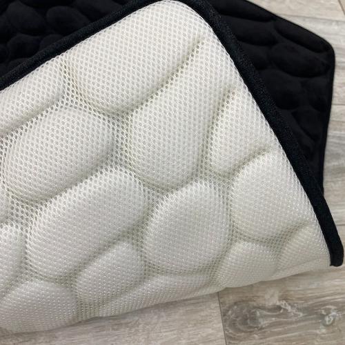 Набор ковриков в ванную и туалет Stone Premium Memory Foam 2в1 80х50/60х40 см Чёрный (NKPS0004) - фото 3 Набор ковриков в ванную и туалет Stone Premium Memory Foam 2в1 80х50/60х40 см Чёрный (NKPS0004) - фото 3