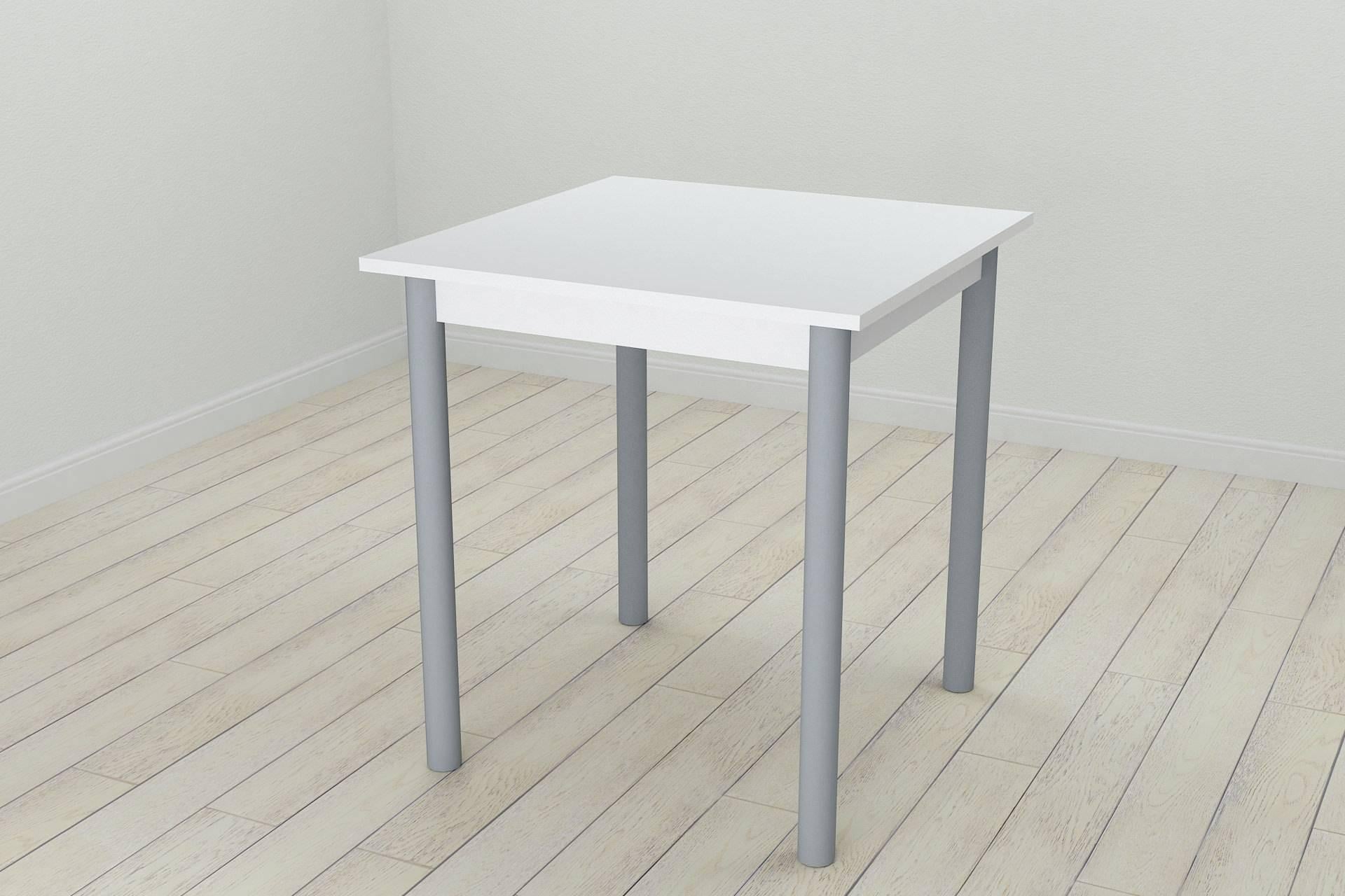 Стол кухонный Ferrum-decor Агата ДСП 16 мм 75x70x70 см Серый/Белый (FRD-106242)