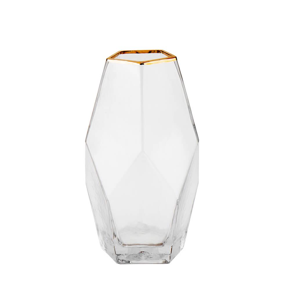 Настільна скляна ваза Light House Дюна 24 см Прозорий Настільна скляна ваза Light House Дюна 24 см Прозорий