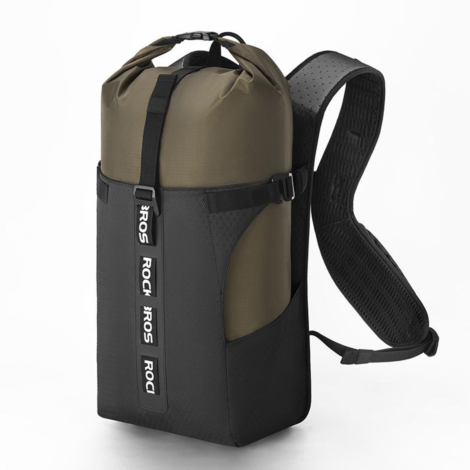 Гермомешок-рюкзак ROCKBROS VERST1 Черный/Зеленый (RB-VERST1-5257)