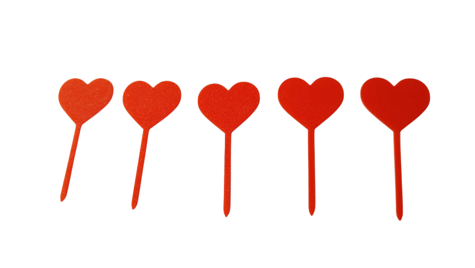 Комплект топперов для торта Сердечко Червоний (801)