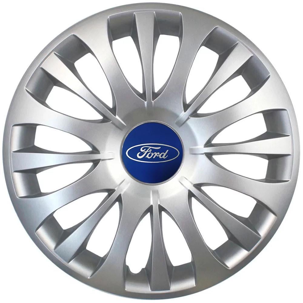 Колпаки SJS 329 с логотипом Ford R15 4 шт. Серебристый