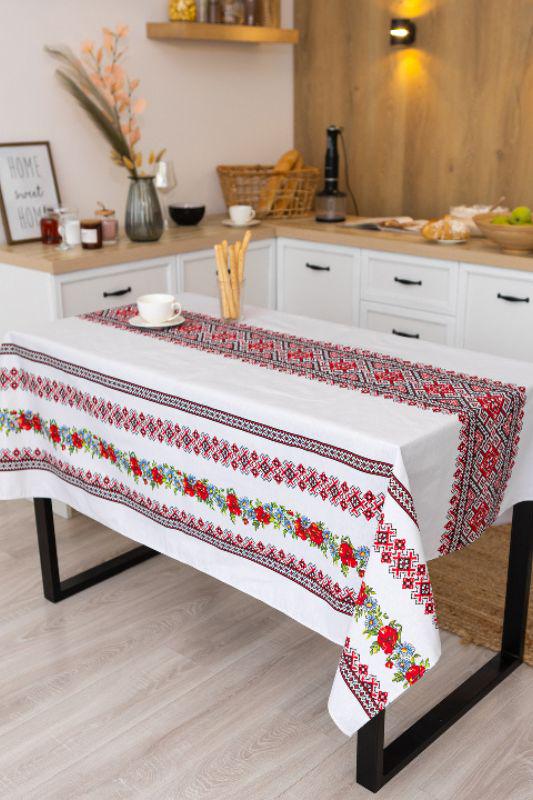 Скатертина на стіл Носи Своє Україна 1,50x1,80 м Білий (1099-У)
