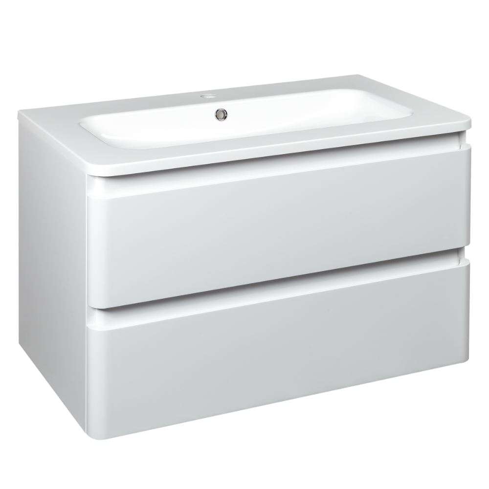 Тумба с умывальником подвесная Devit Fly 0021120W 80x52x48 см Белый (168827)