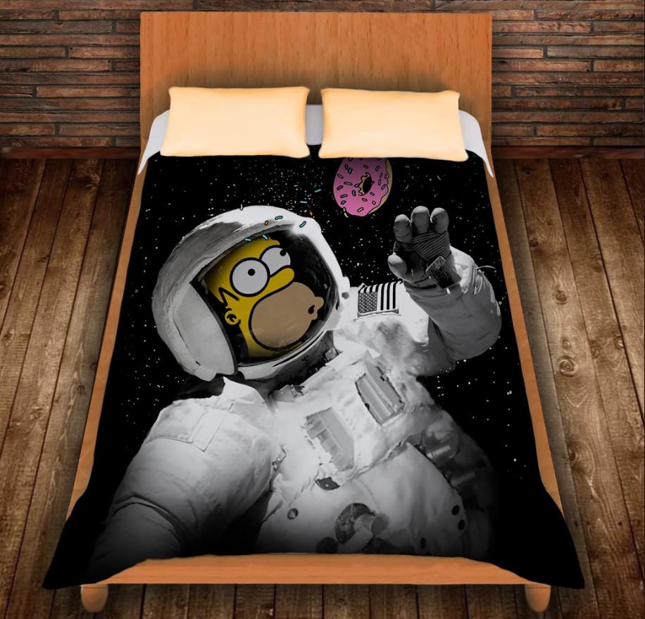 Плед с 3D принтом Гомер в космосе 150х200 см (epi_0278)