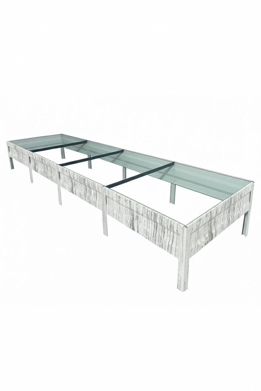 Грядка оцинкована SIMBUD 4х1х0,2 м Біле дерево