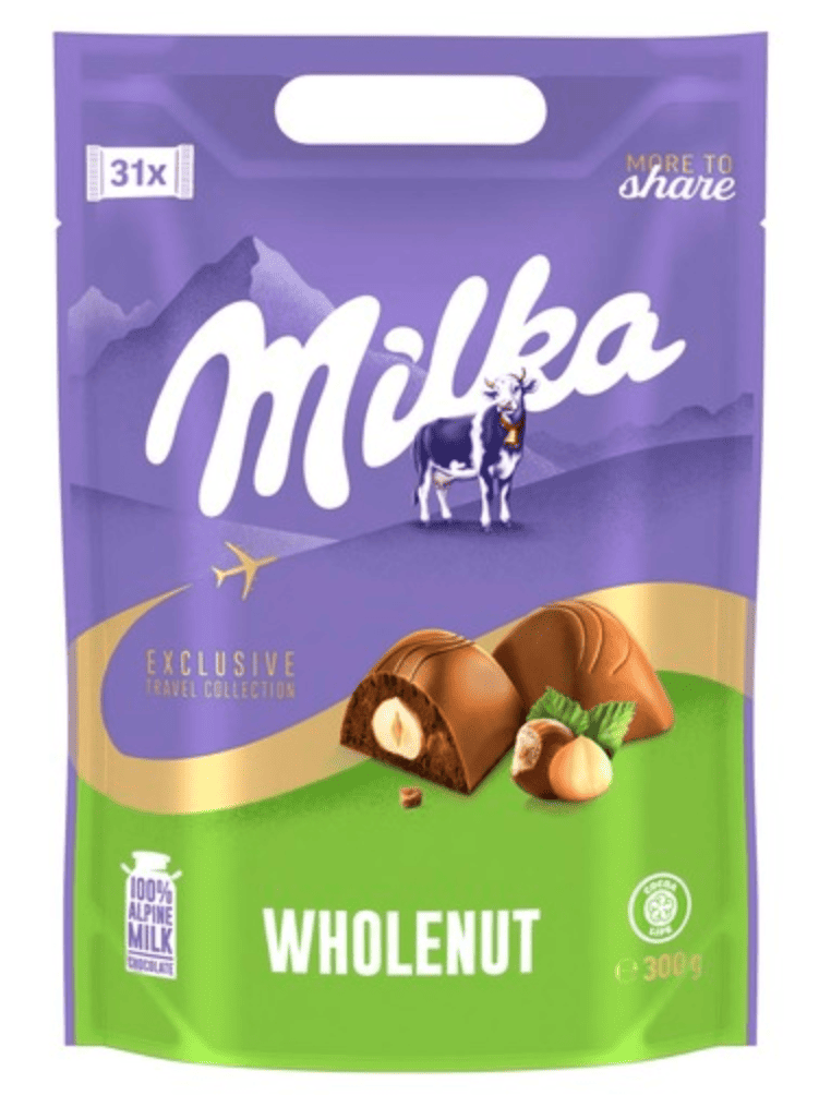 Конфеты шоколадные Milka Wholenut Alpine Milk Chocolate 300 г (2962819648)