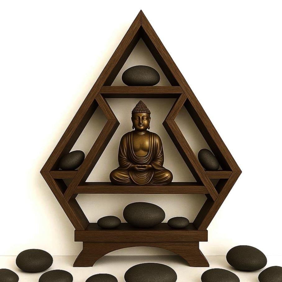 Вівтар для медитації з дерева Шакмана Капучино (ЛАТ-004409)