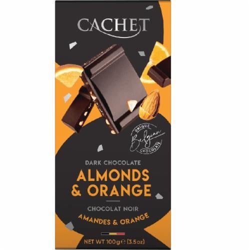 Шоколад черный Cachet Almonds & Orange 21421 100 г (27053313)