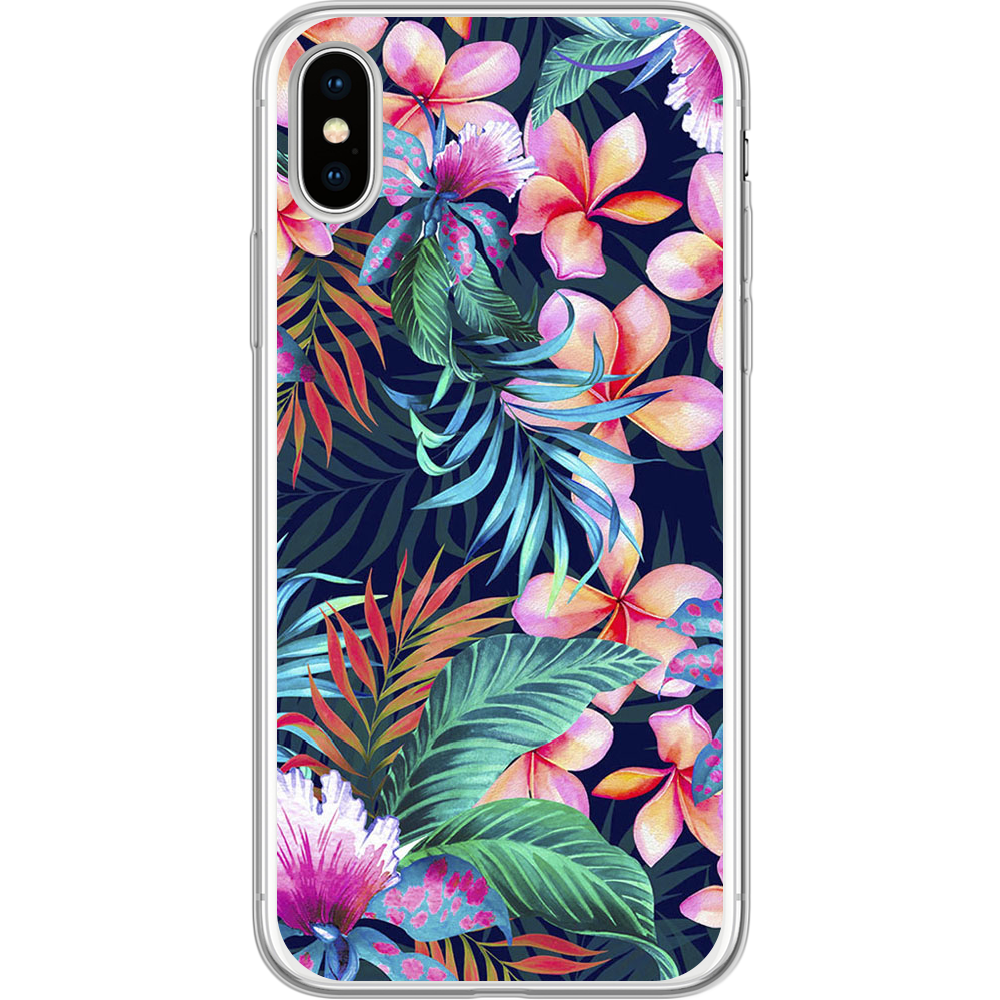 Чехол Boxface iPhone X flowers in the tropics Прозрачный силикон (32139-up1971-32139)