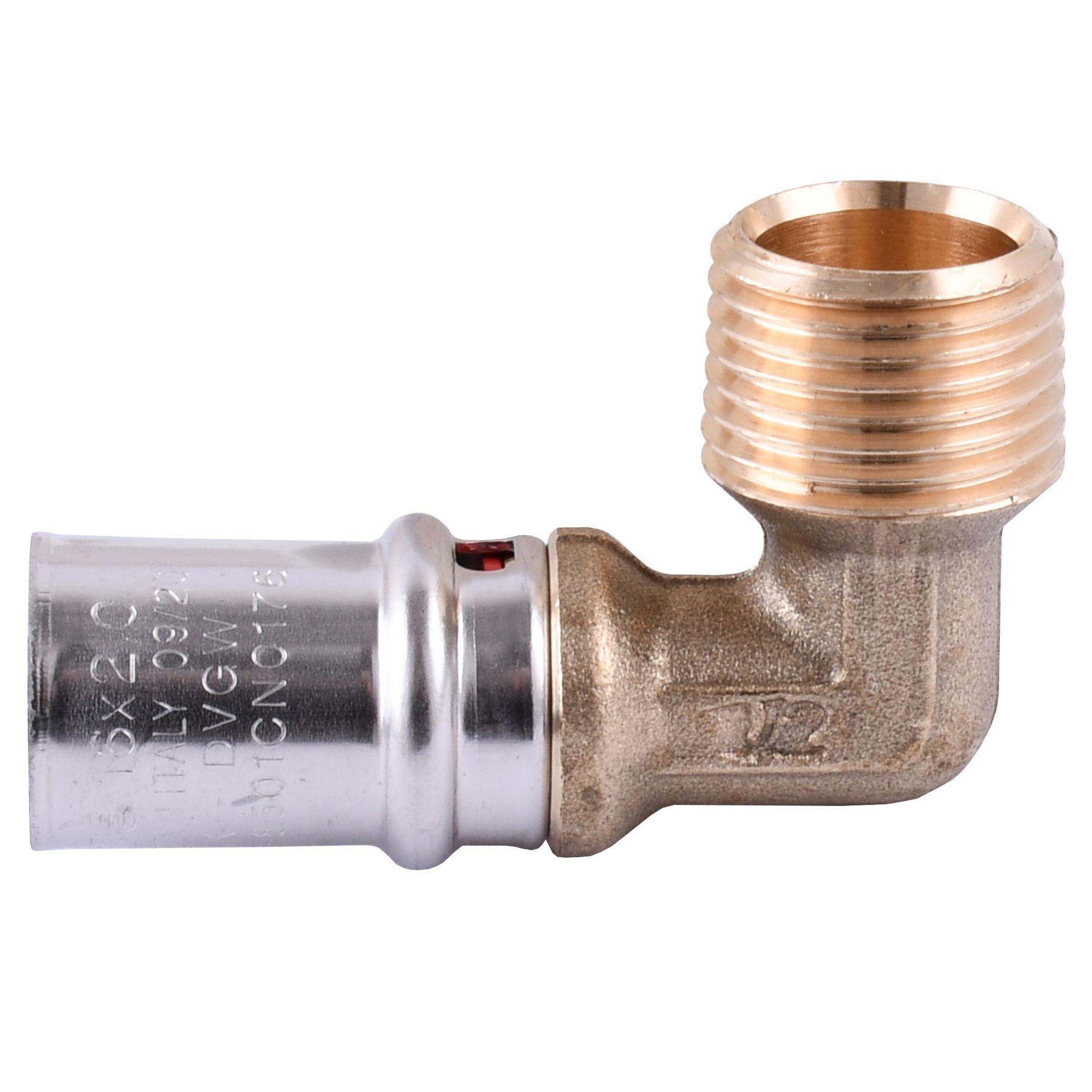 Уголок с наружной резьбой пресс Ape Italy AP 153 1/2х16 (000001736)