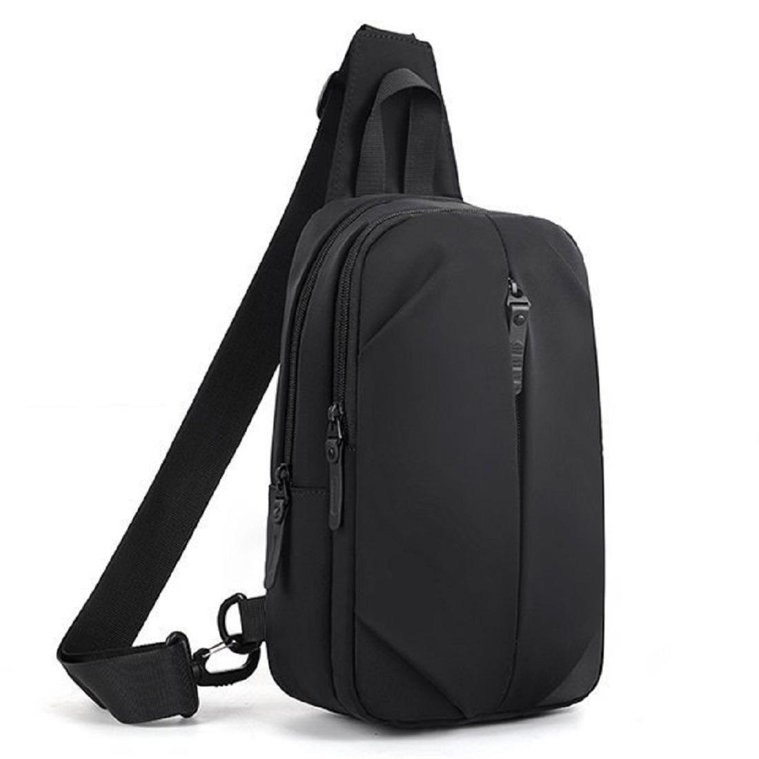 Мужская сумка через плечо Royal Bag ATN01-T-L22804A на два отдела Черный (6296)