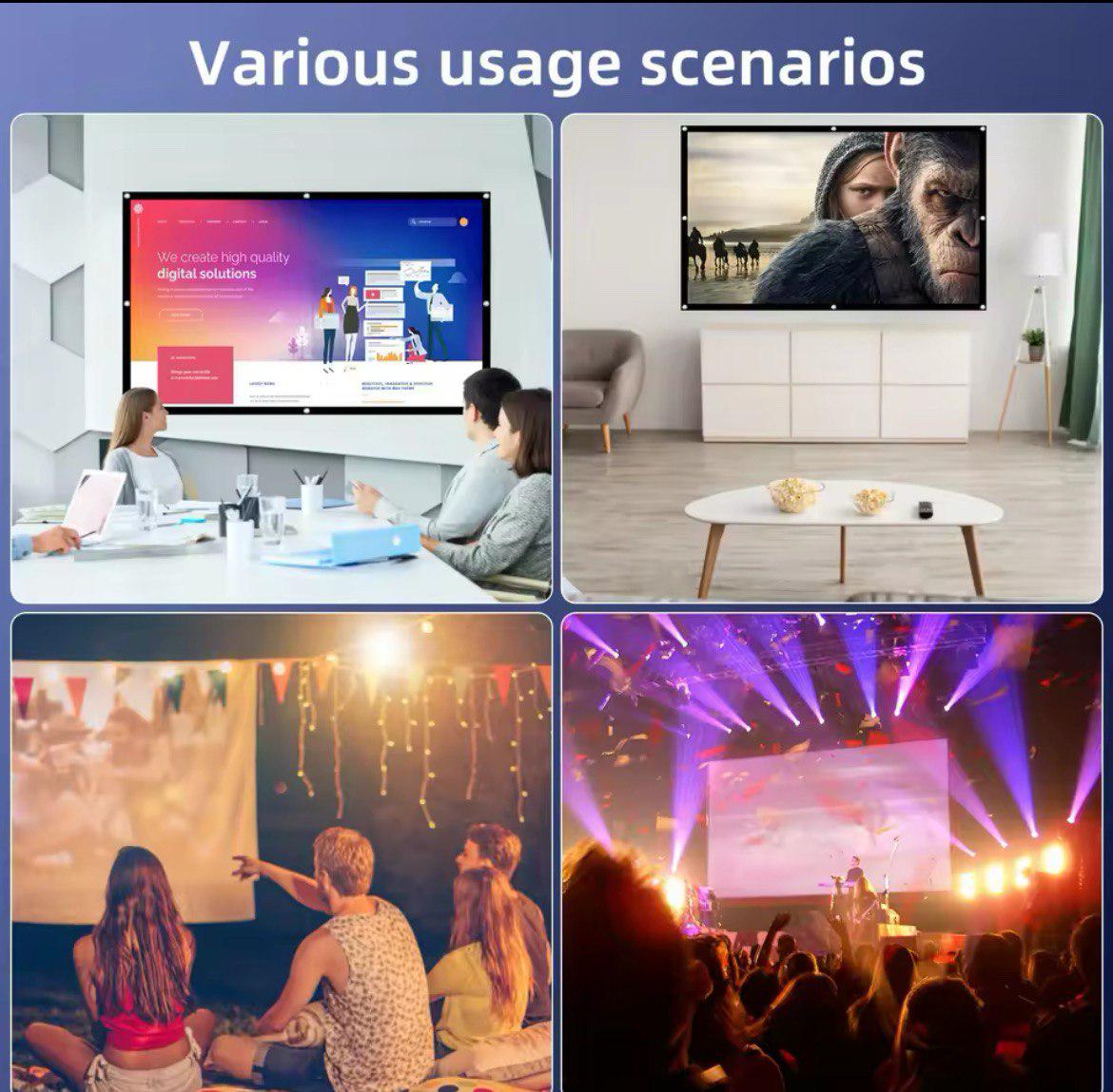 Экран для проектора White SOFT настенный матовый черная рамка с креплением 16:9 120" Белый - фото 4 Экран для проектора White SOFT настенный матовый черная рамка с креплением 16:9 120" Белый - фото 4