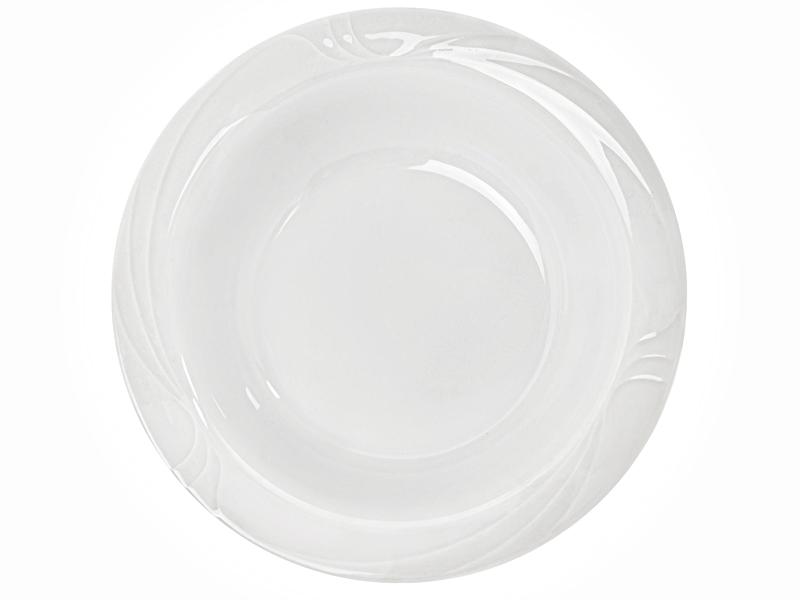 Тарелка глубокая стеклянная Light House Didim 23 см Белый (39-086) - фото 2 Тарелка глубокая стеклянная Light House Didim 23 см Белый (39-086) - фото 2