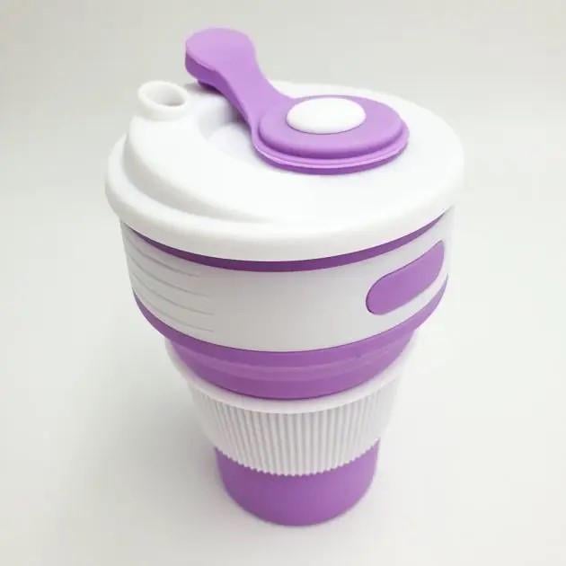 Чашка силиконовая SILICON MAGIC CUP с герметичной крышкой и поильником Фиолетовый (7194) - фото 8 Чашка силиконовая SILICON MAGIC CUP с герметичной крышкой и поильником Фиолетовый (7194) - фото 8