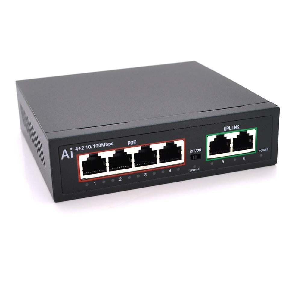 Комутатор POE Merlion 4 10/100 з блоком живлення 52V 1,05A (28503)