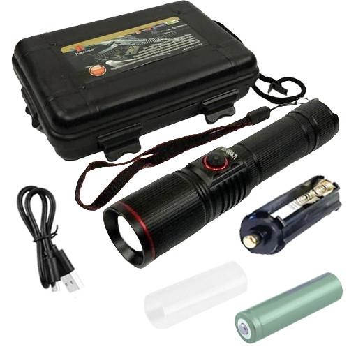 Фонарь P520-P50 1x18650/3xAAA Zoom индикация заряда ремешок ЗУ Type-C Box (2245502067)