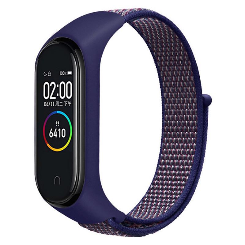 Ремінець Nylon New для Xiaomi Mi Band 3/4/5/6/7 Navy Blue (00000077678_10)