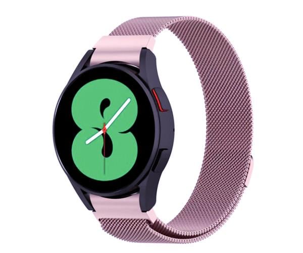 Ремінець для смарт-годинника Milanese Loop для Samsung Galaxy Watch 4/5/6/Active 2 зі шпильками 20 мм Лавандовий - фото 1