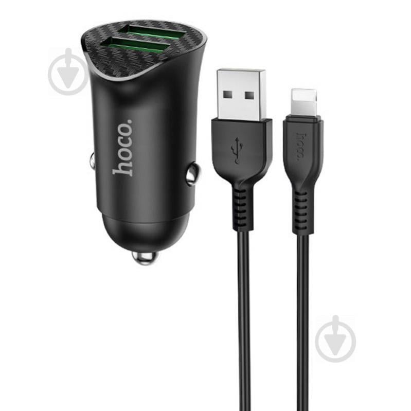АЗУ Hoco Z39 QC3.0 (2USB) + Lightning (Черный) 1097328