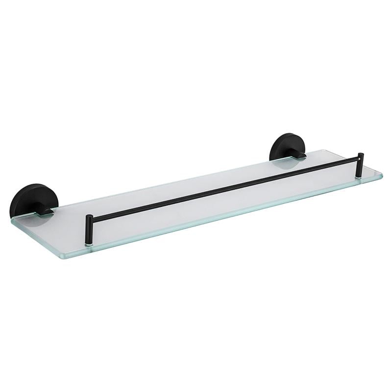 Полиця настінна скляна Frap F30207 Чорний (126692)