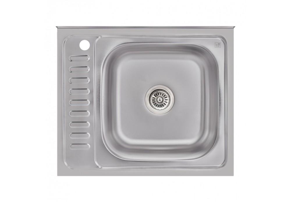 Кухонна мийка Lidz 6050-R 0,6мм Satin (LIDZ6050R06SAT)