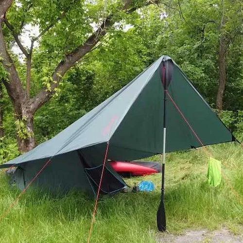 Туристический тент со стойками и оттяжками Tribe UTRT-104 3,0х3,0 м Зеленый - фото 8