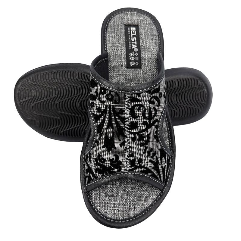 Комнатные тапочки женские 059-2 p. 37 23,5-24 см Черный