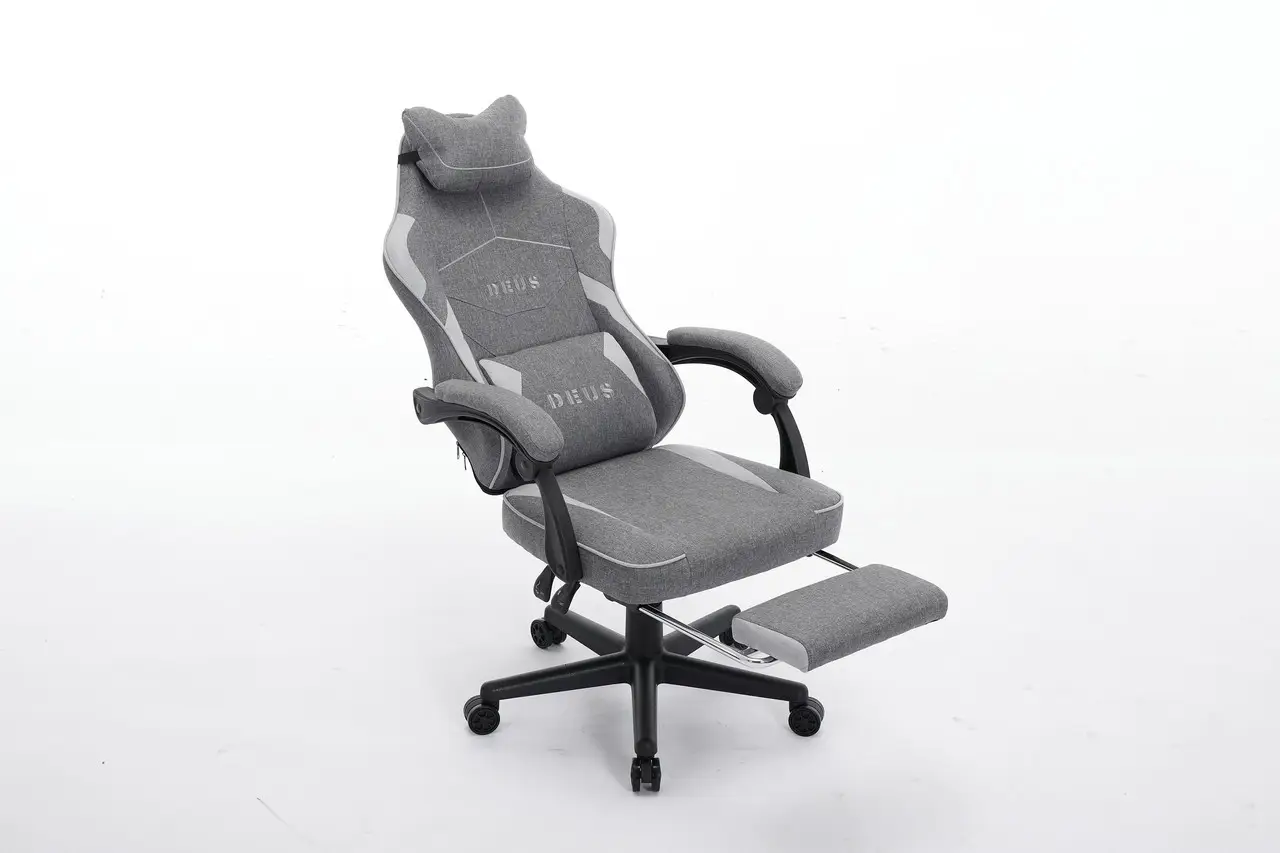 Крісло ігрове комп'ютерне Deus ED09 текстиль з підставкою для ніг Графітовий (2980) - фото 6 Крісло ігрове комп'ютерне Deus ED09 текстиль з підставкою для ніг Графітовий (2980) - фото 6